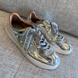 Silver Metallic Sneakers